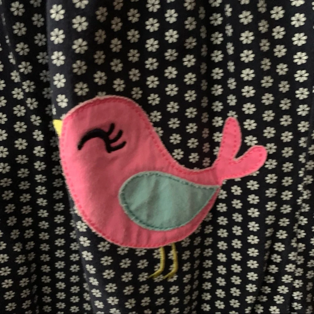 Carters Romper Floral Daisy Navy Pink Bird Outfit Girls Toddler Size 18 Months